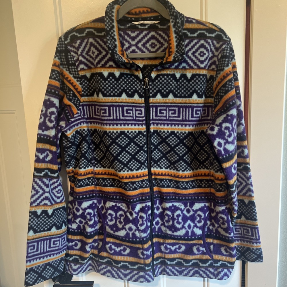Woolrich Womens Aztec Western‎ Blanket Button Coat Jacket Size Large USA